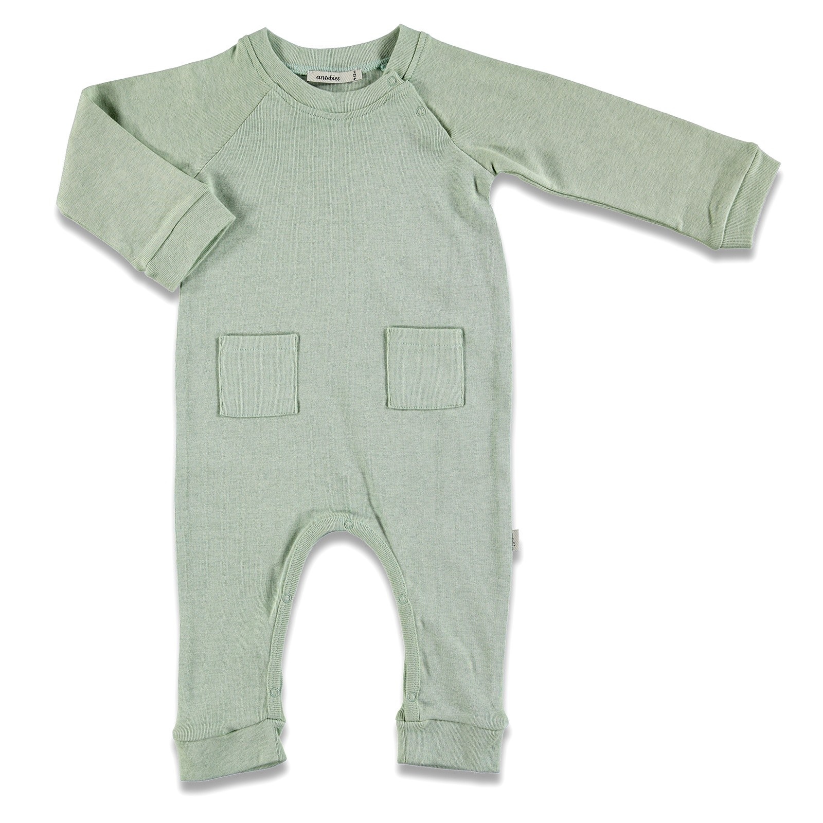 Antebies Baby Organic Green Woollen Rib Romper