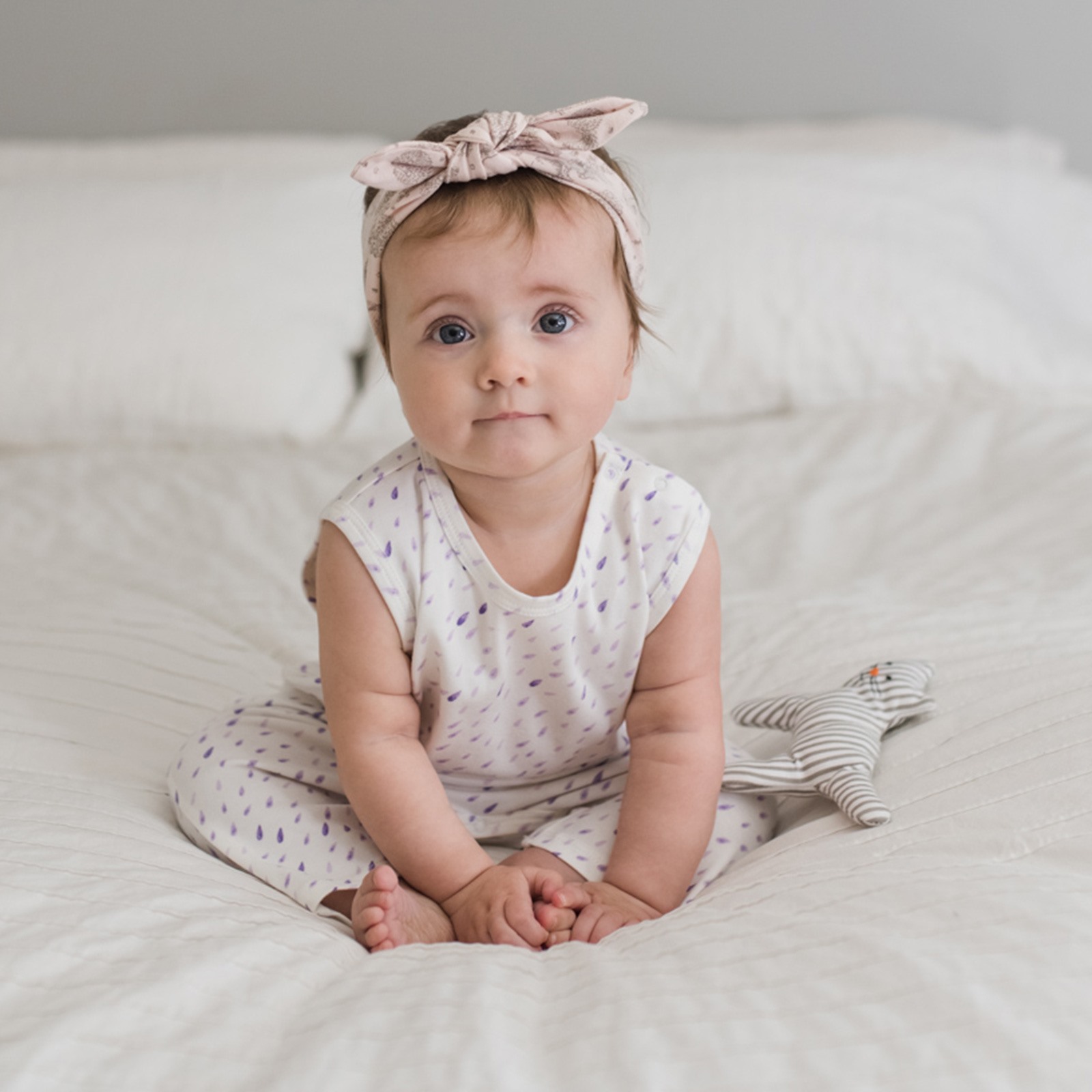 Antebies Organic Drop Baby Sleeveless Short Romper