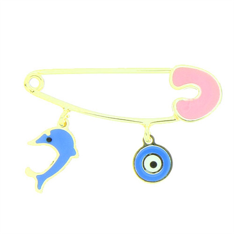 Baby&Gold Baby Evil's Eye Pin, Dolphin M22