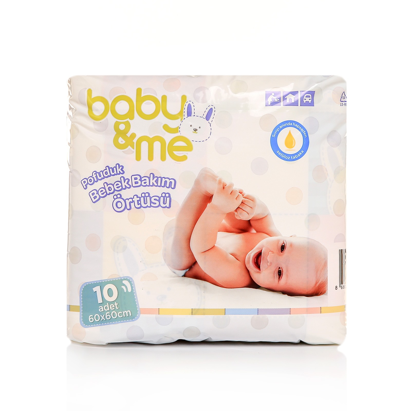 baby&me Diaper Changing Mat 60x60 cm 10 pcs