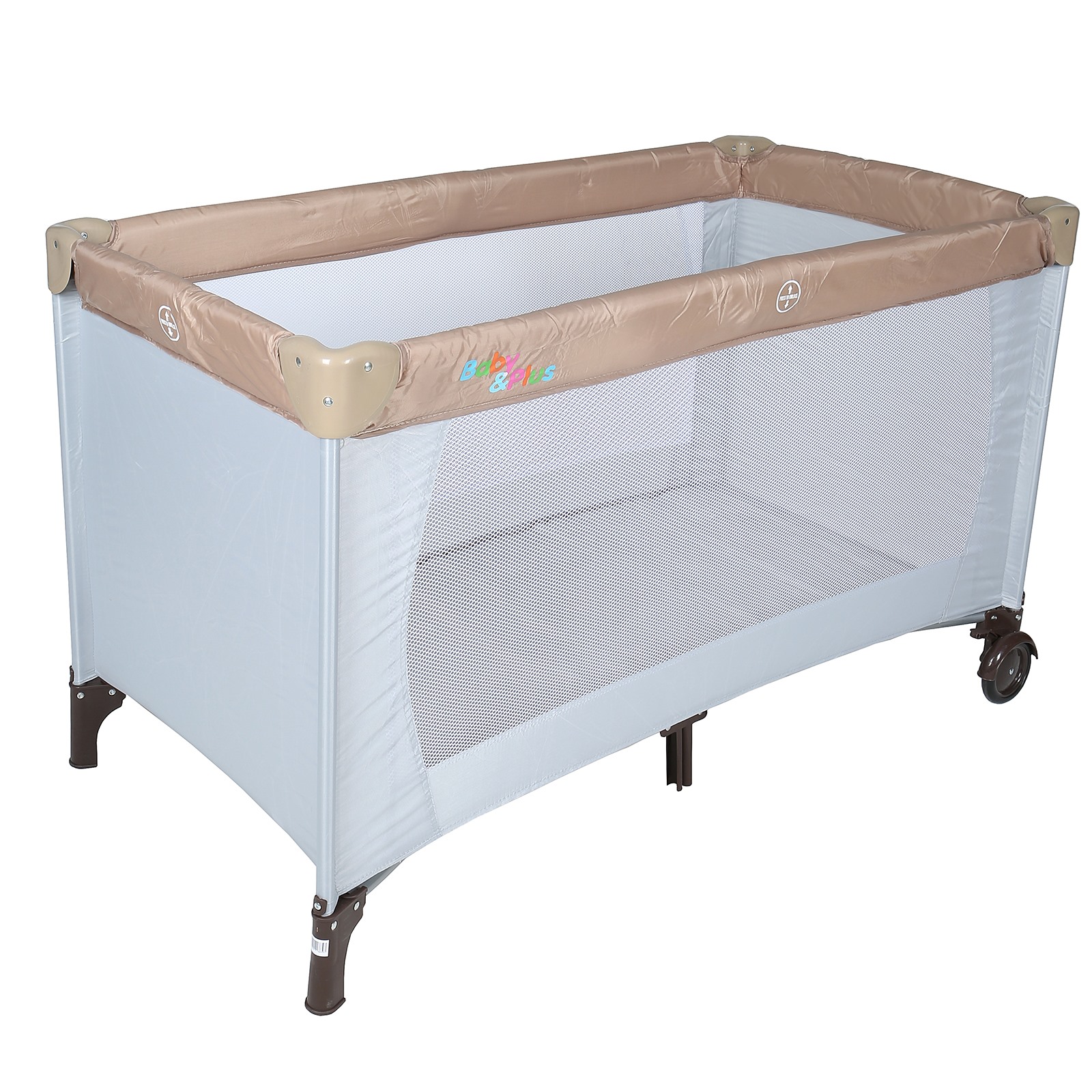 baby&plus Basic Portable Foldable Travel Cot Bed