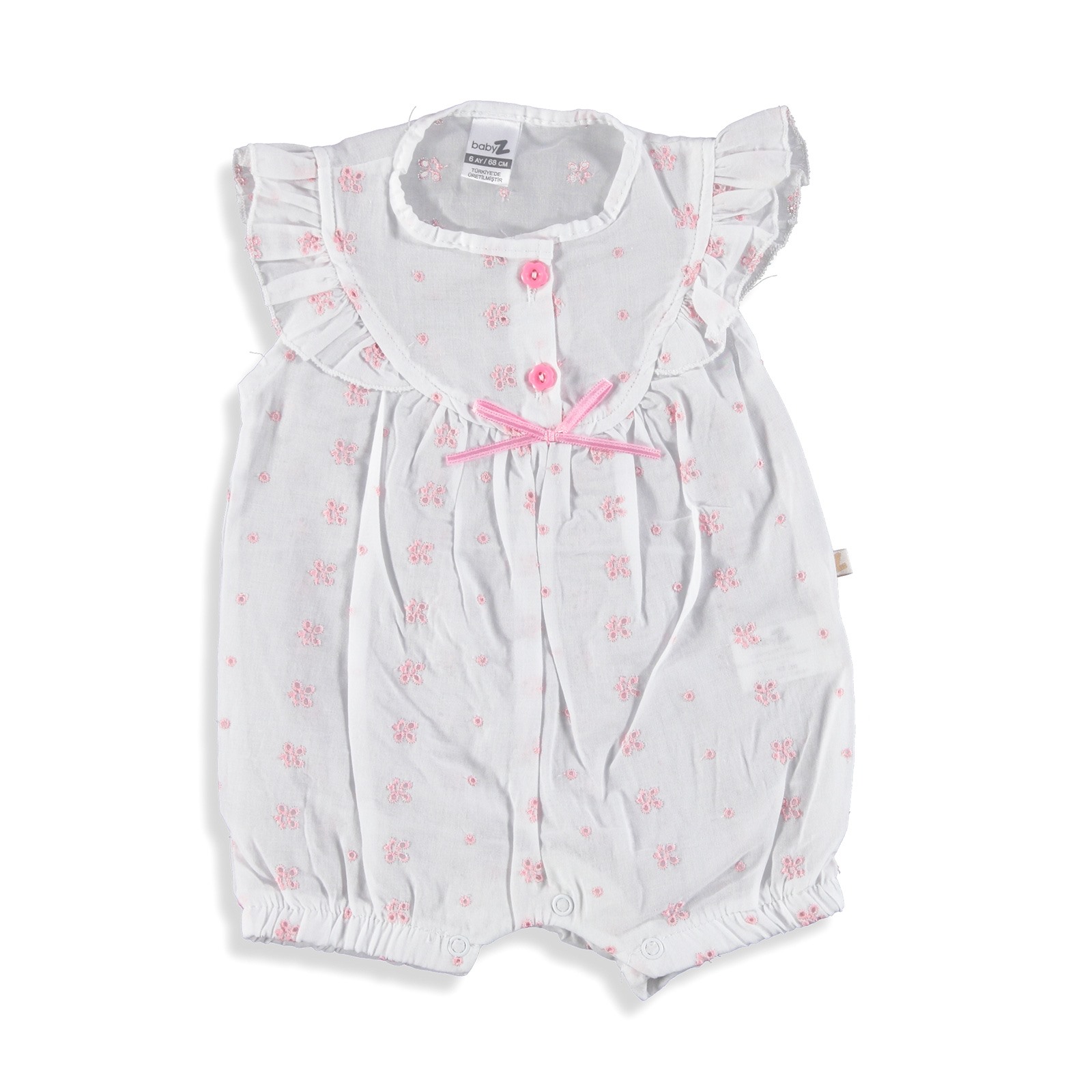 BabyZ Star Embroidered Texture Baby Short Romper