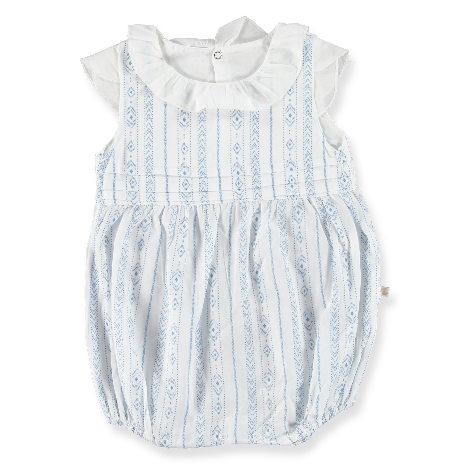 BabyZ Ruffled Collar Texture Baby Short Romper