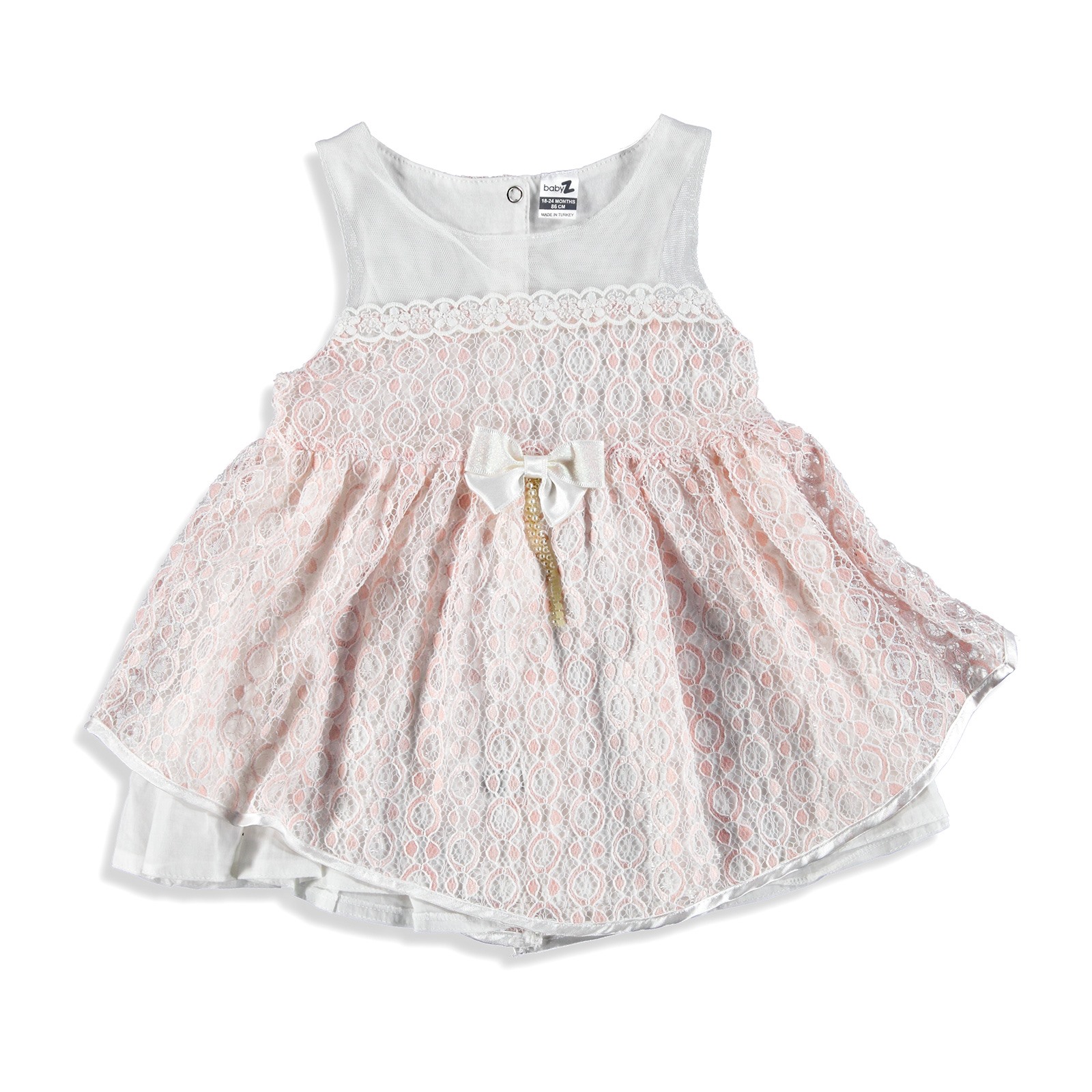 BabyZ Bow Lacy Detailed, Ecru, 6 Months