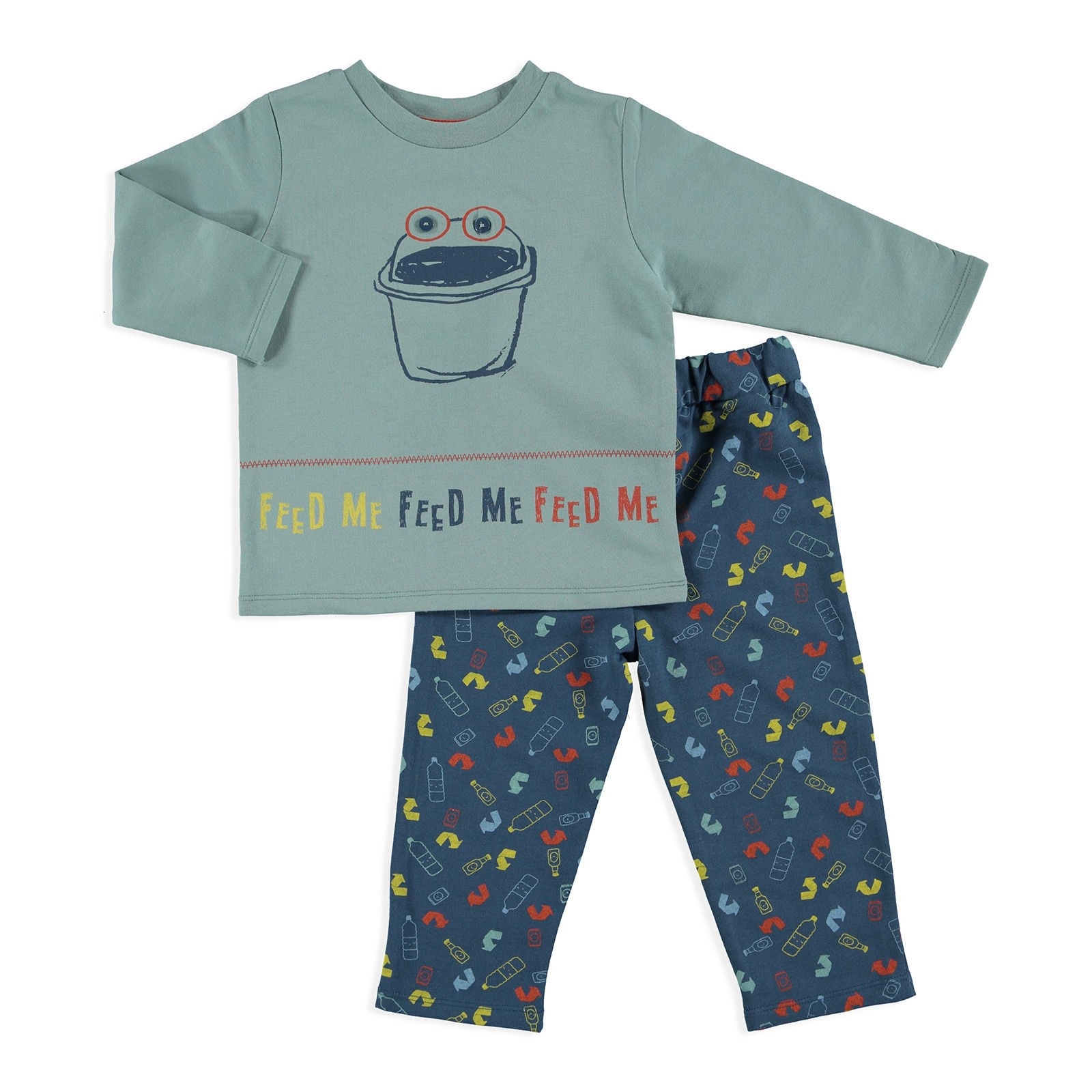 Bambaki Recycle Baby Boy Sweatshirt Trousers Set 2 pcs