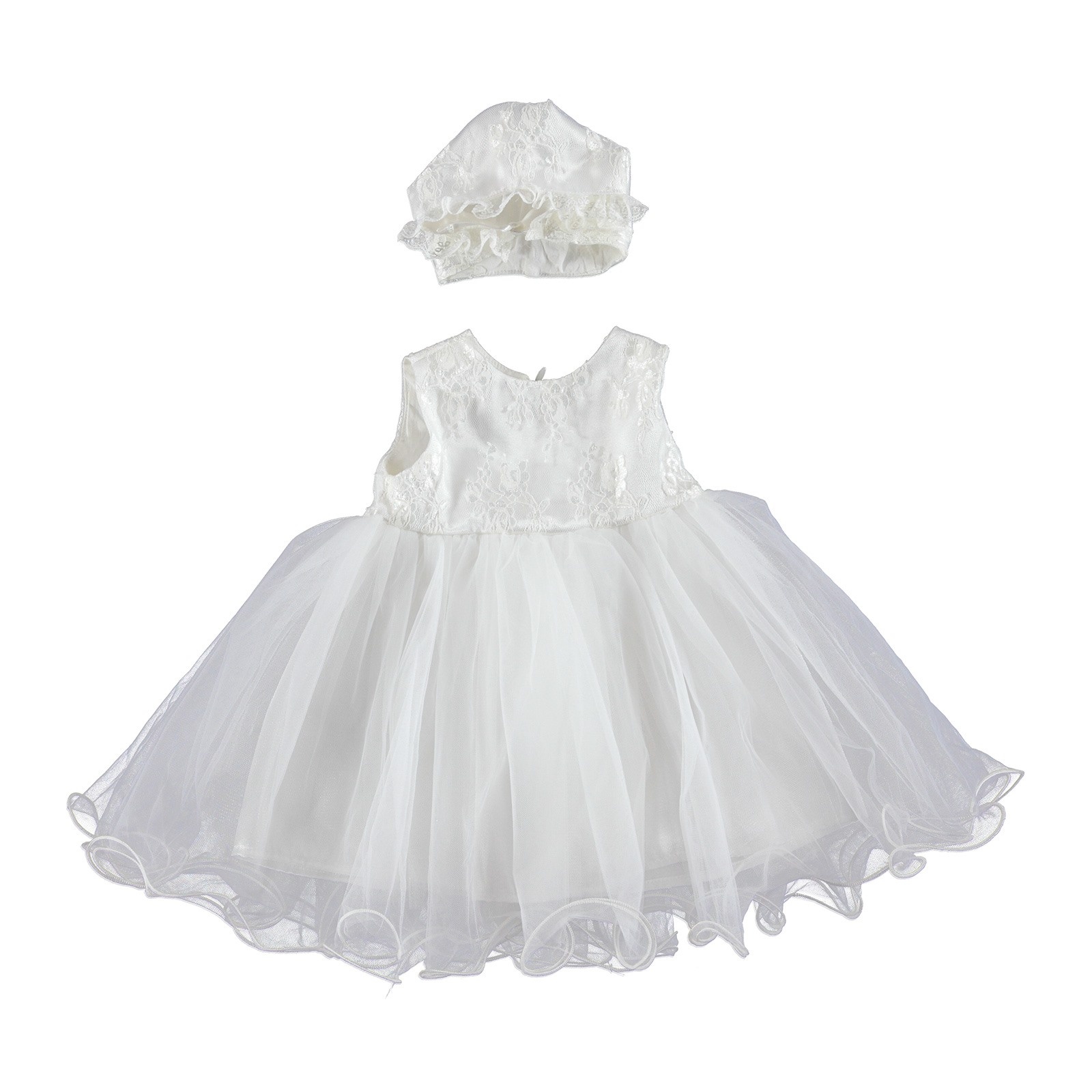 Bestido Baby Girl Special Day Dress Hat 2 pcs Set