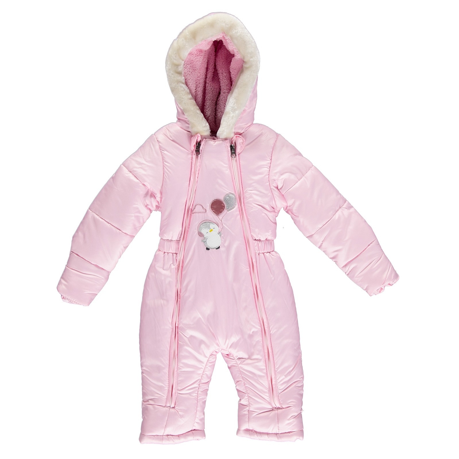 Bombili Winter Balloon Baby Girl Welsoft Lined Astronaut Snowsuit Romper