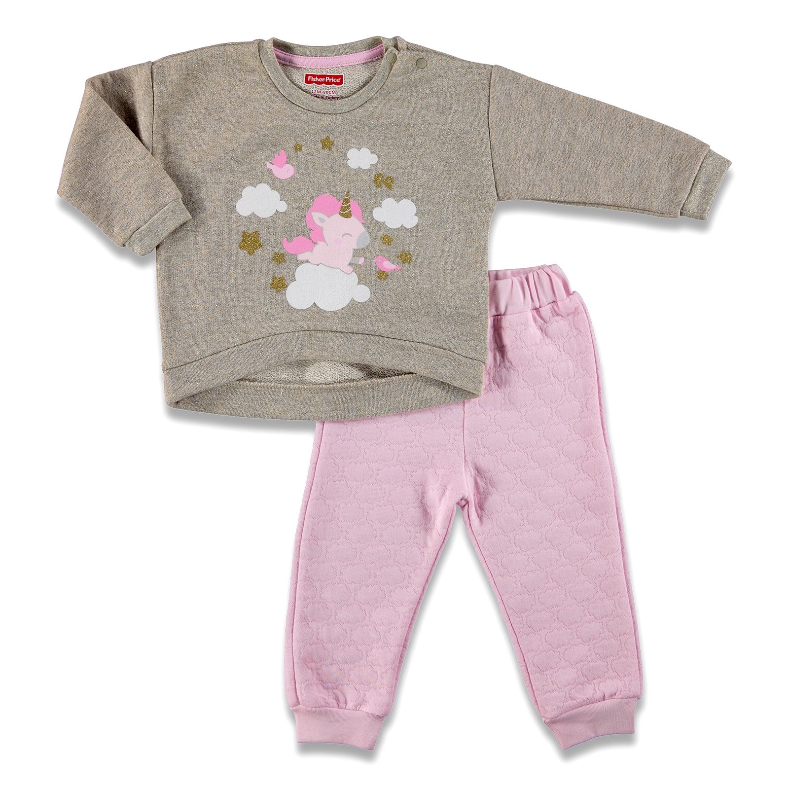 Fisher Price Magical Unicorn Baby Sweatshirt Trousers 2 Pack Set