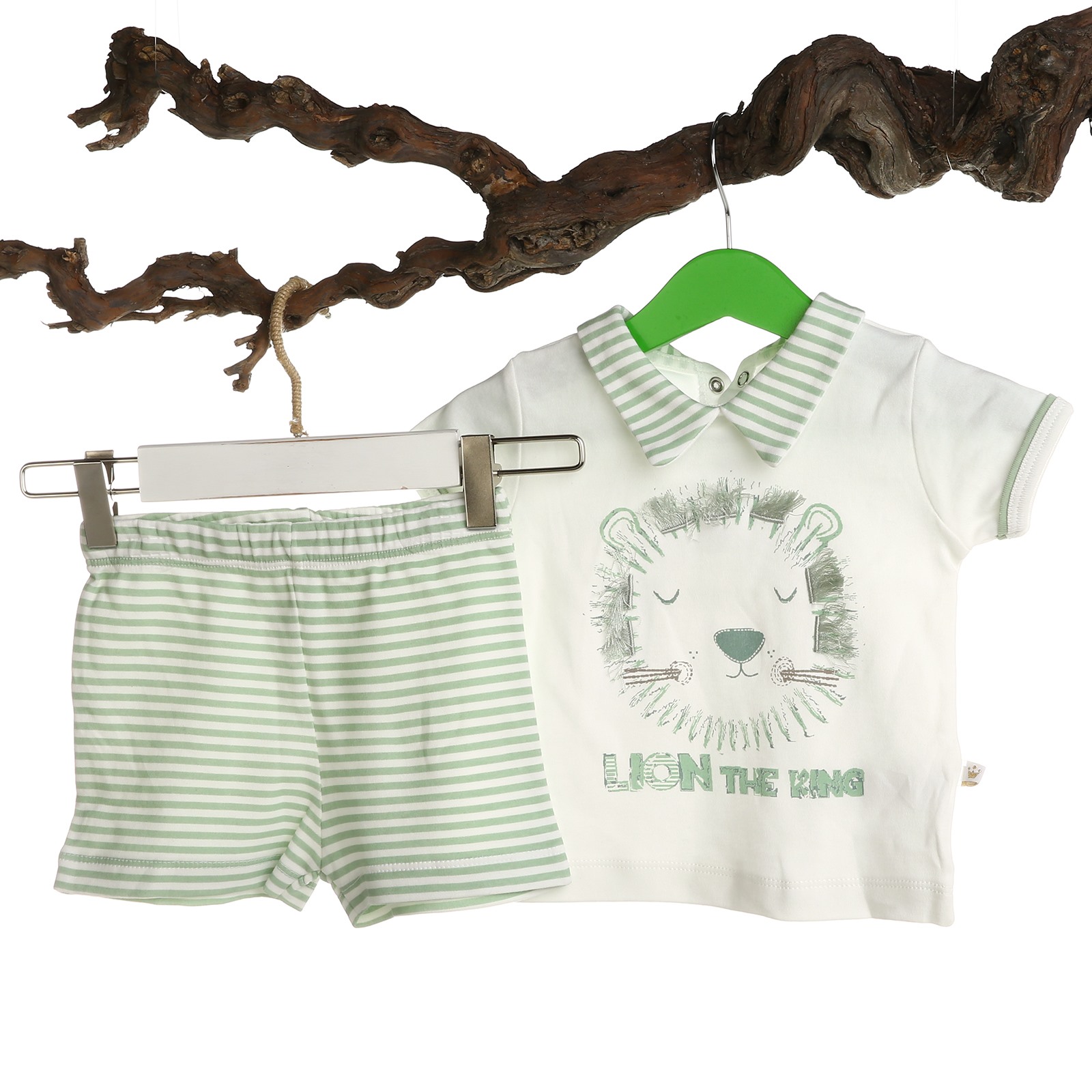 For My Baby Bertin Polo Neck Tshirt Short Set