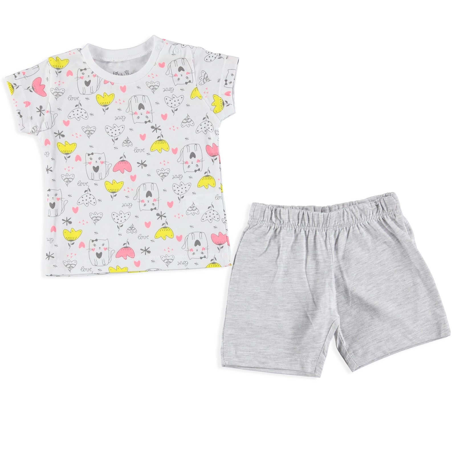 For My Baby Bow Tie Feature Printed Short Sleeve Pyjamas