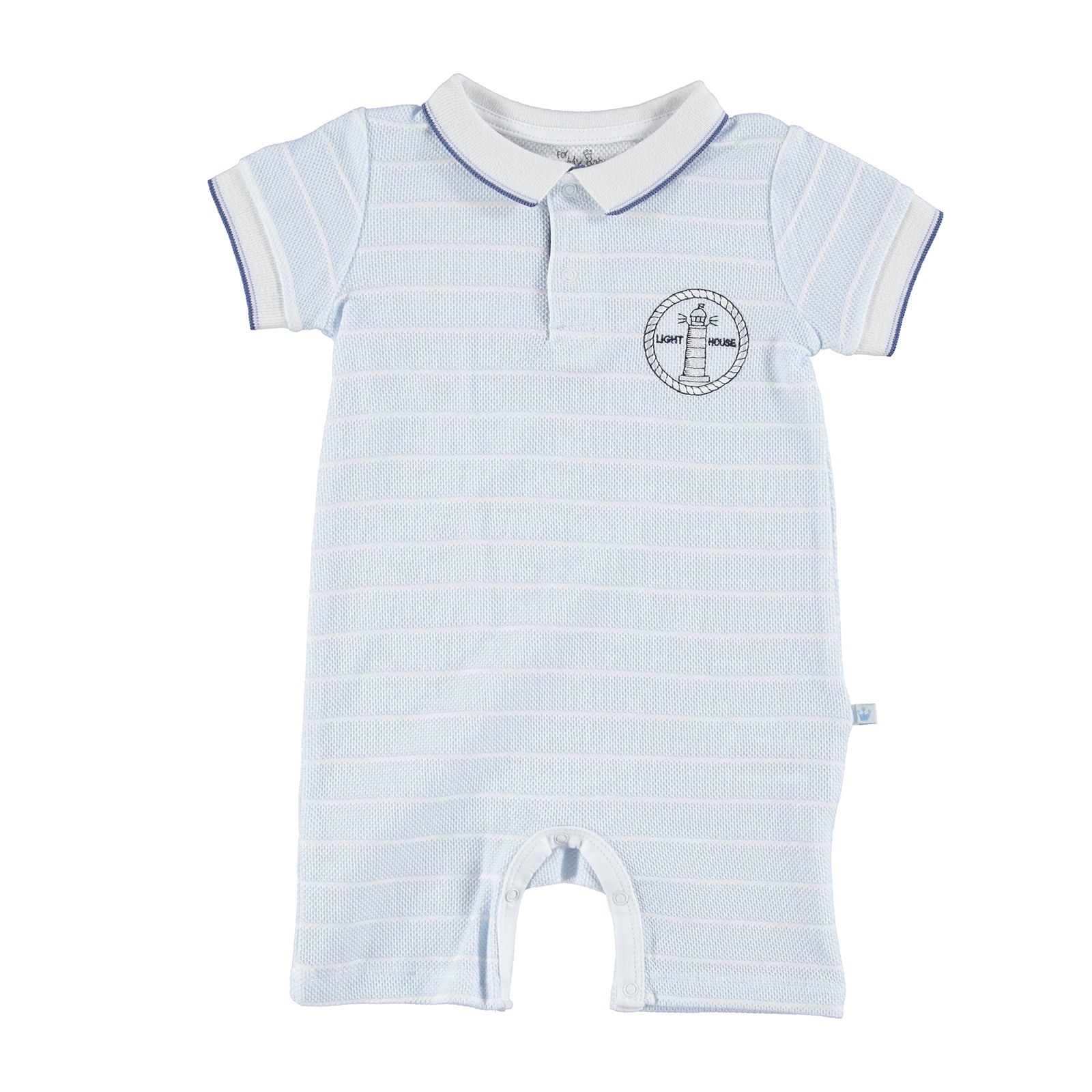 For My Baby Marin Polo Neck Pocket Detailed Short Romper