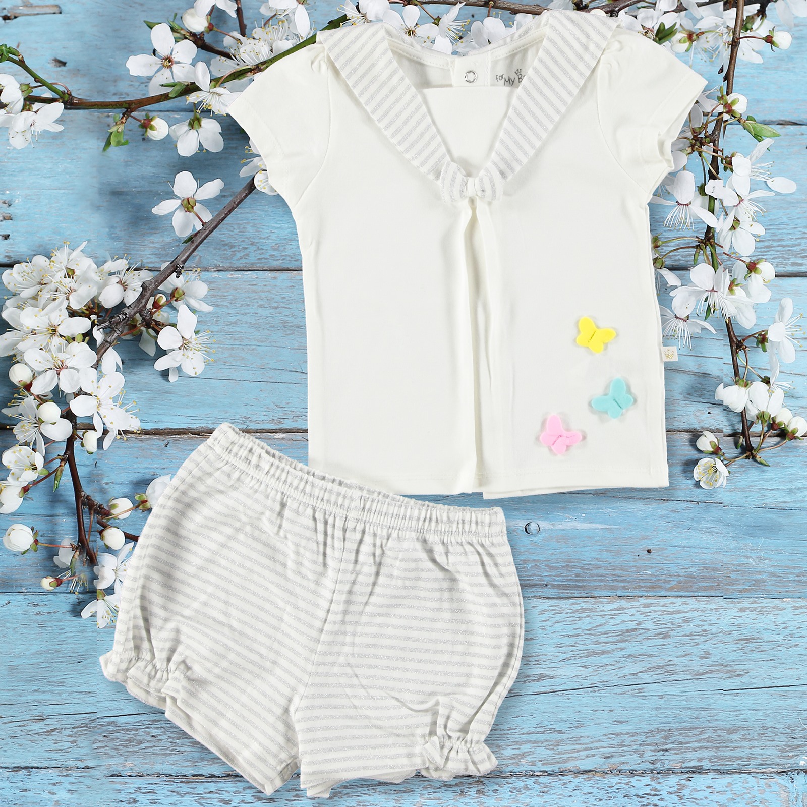 For My Baby Mariposa Shirt Short Set