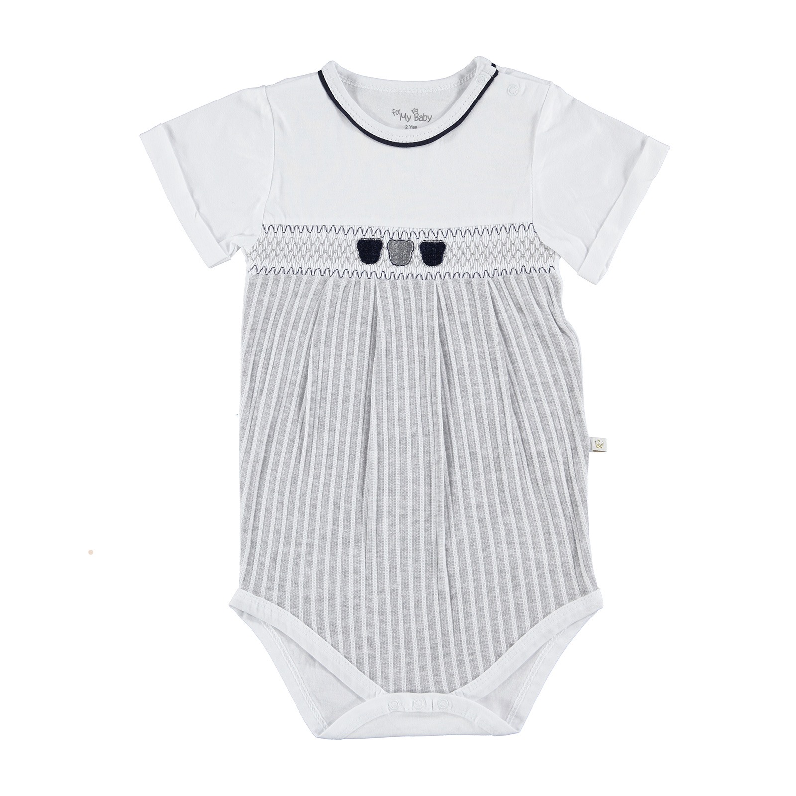 For My Baby Rhythm Polo Neck Boy Bodysuit