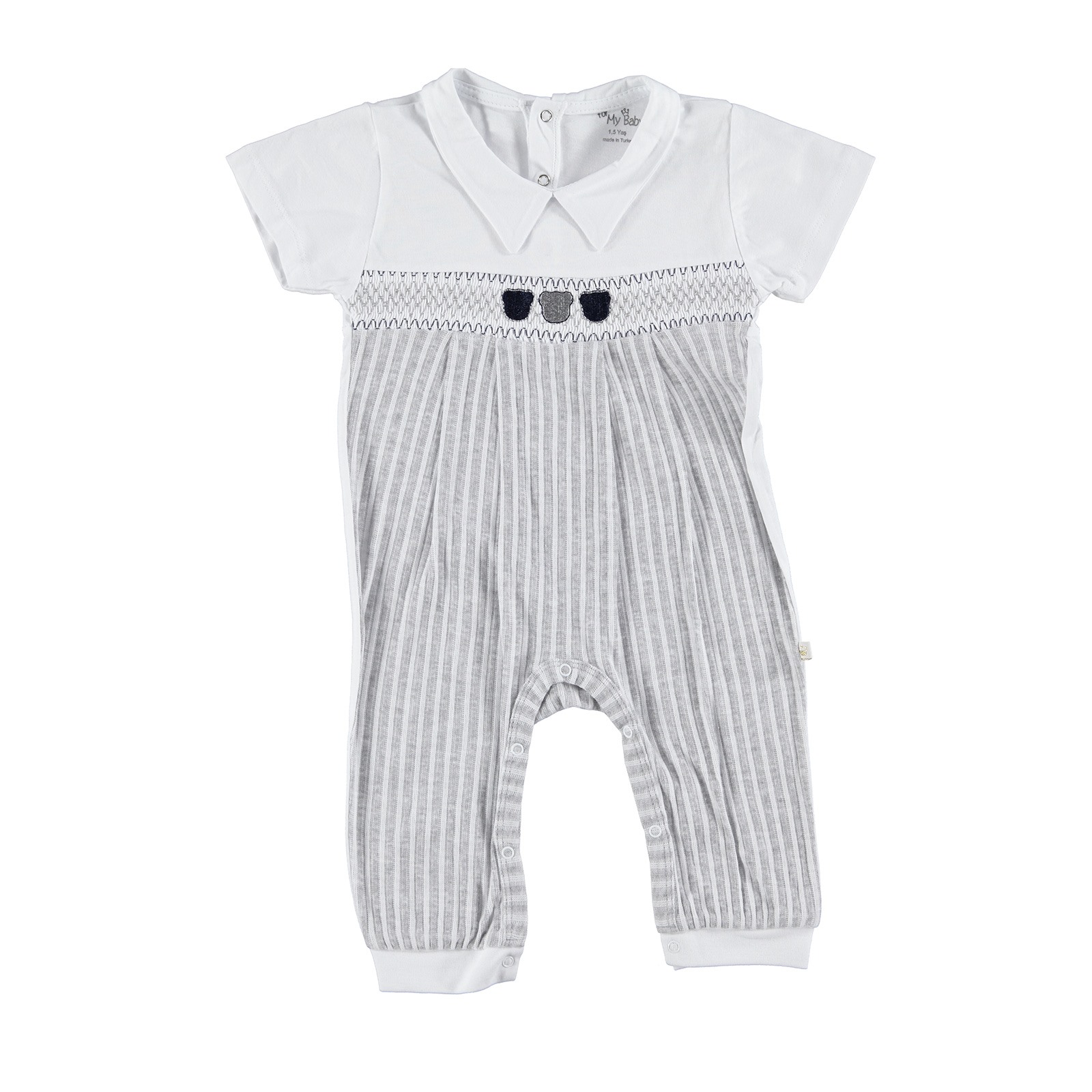 For My Baby Rhythm Rib Boy Romper