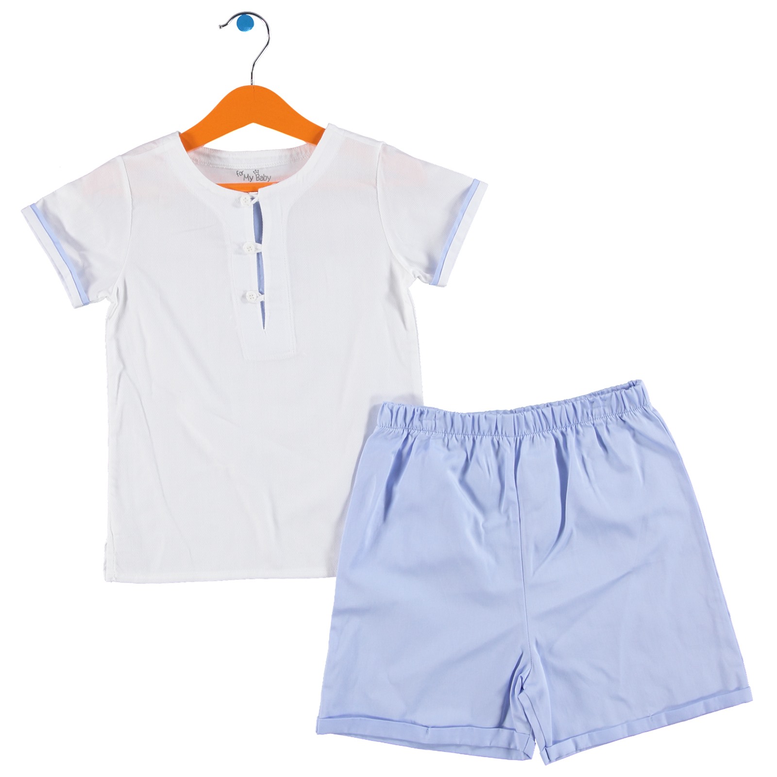 For My Baby Tomtom Texture Tshirt Short Set