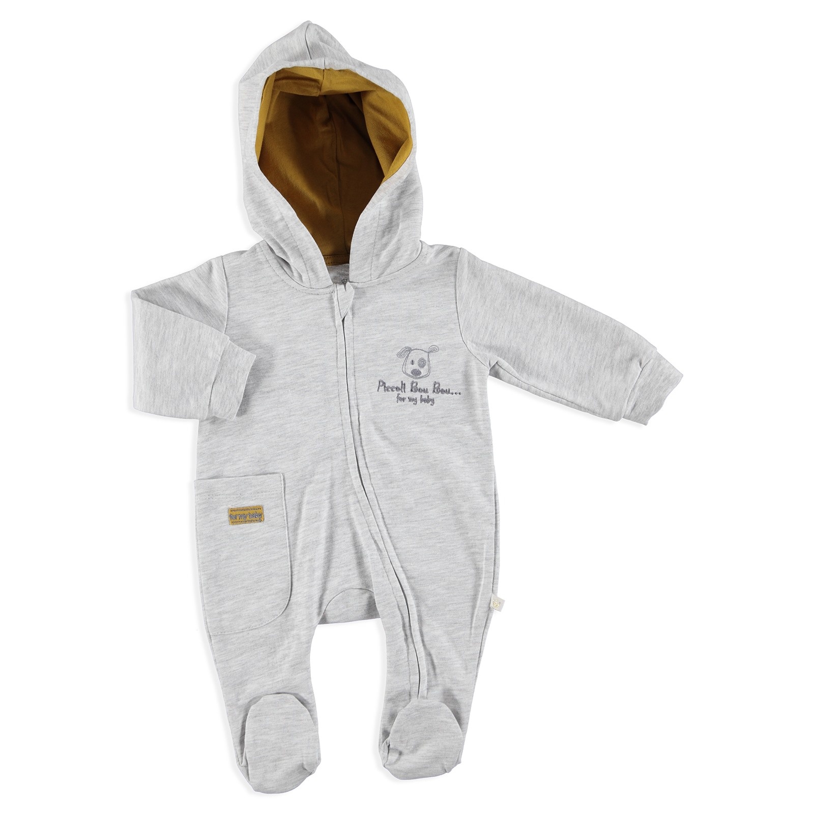 For My Baby Winter Picoli Hoodie Pocket Footed Romper