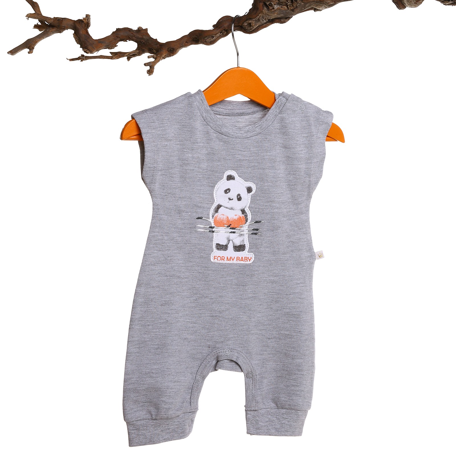 For My Baby Woody Crew Neck Short Romper