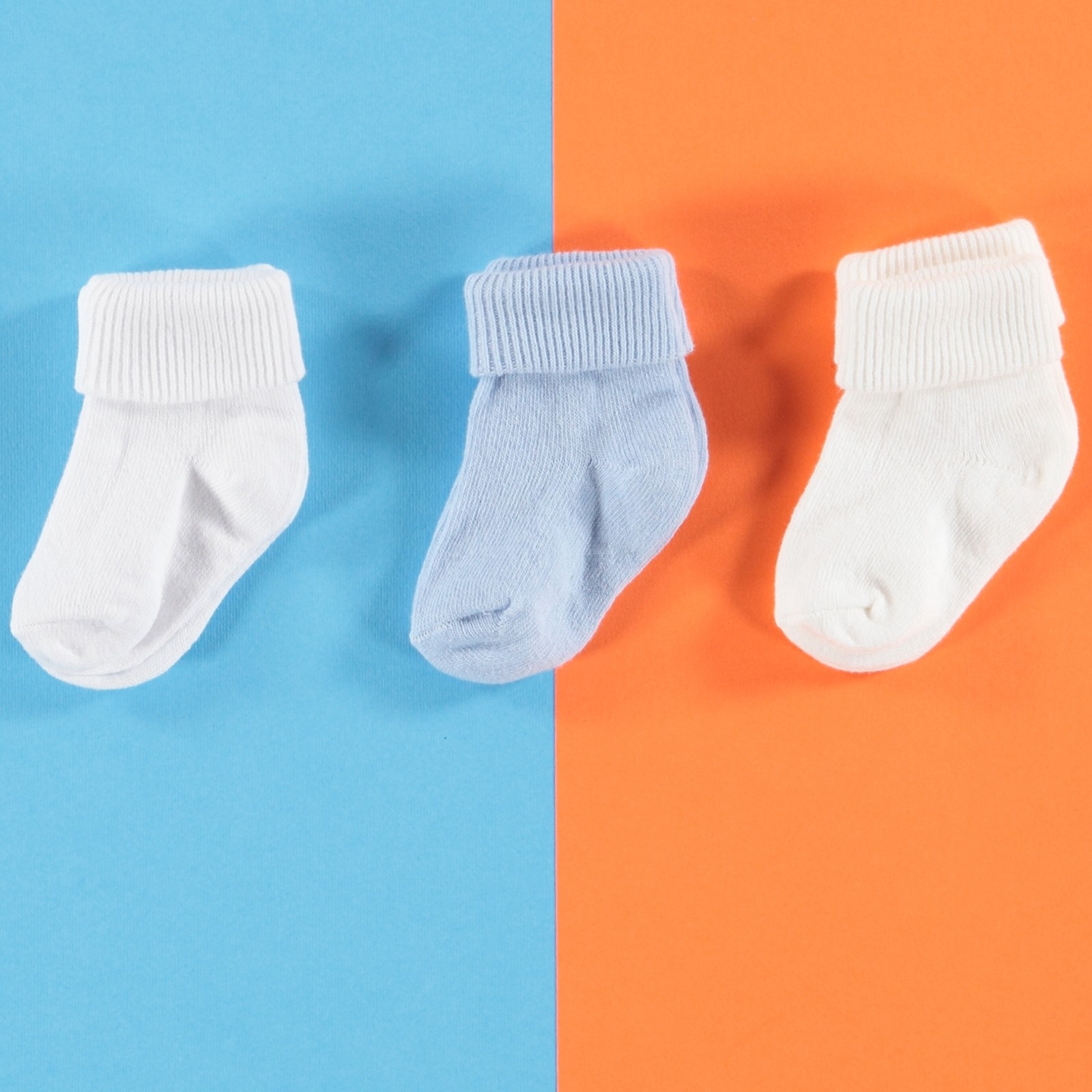 HelloBaby Baby Socks, Blue, 6 Months - 18 pcs
