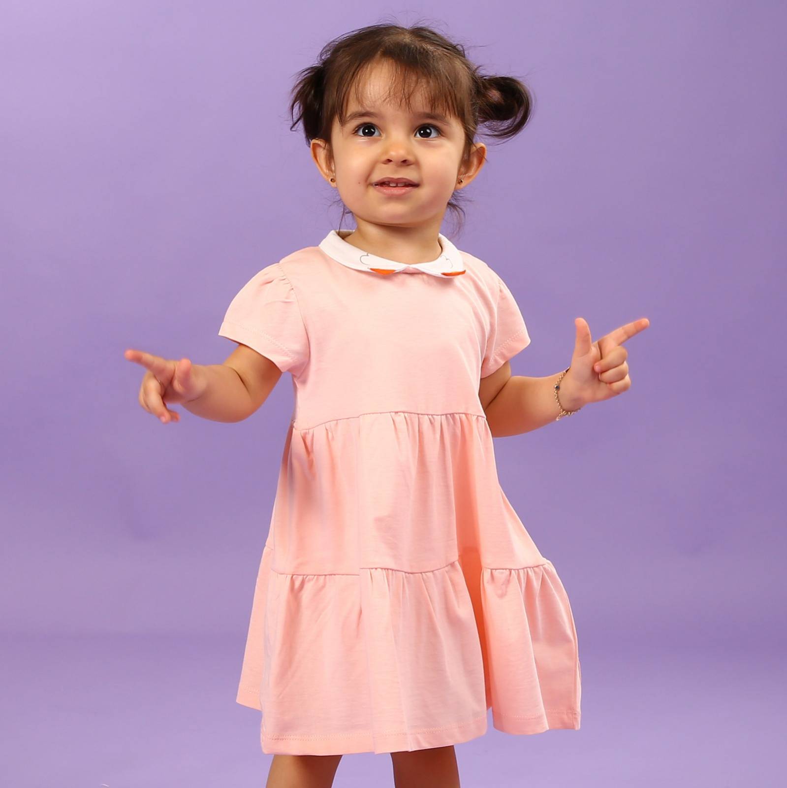 HelloBaby Little Birds Baby Collared Dress