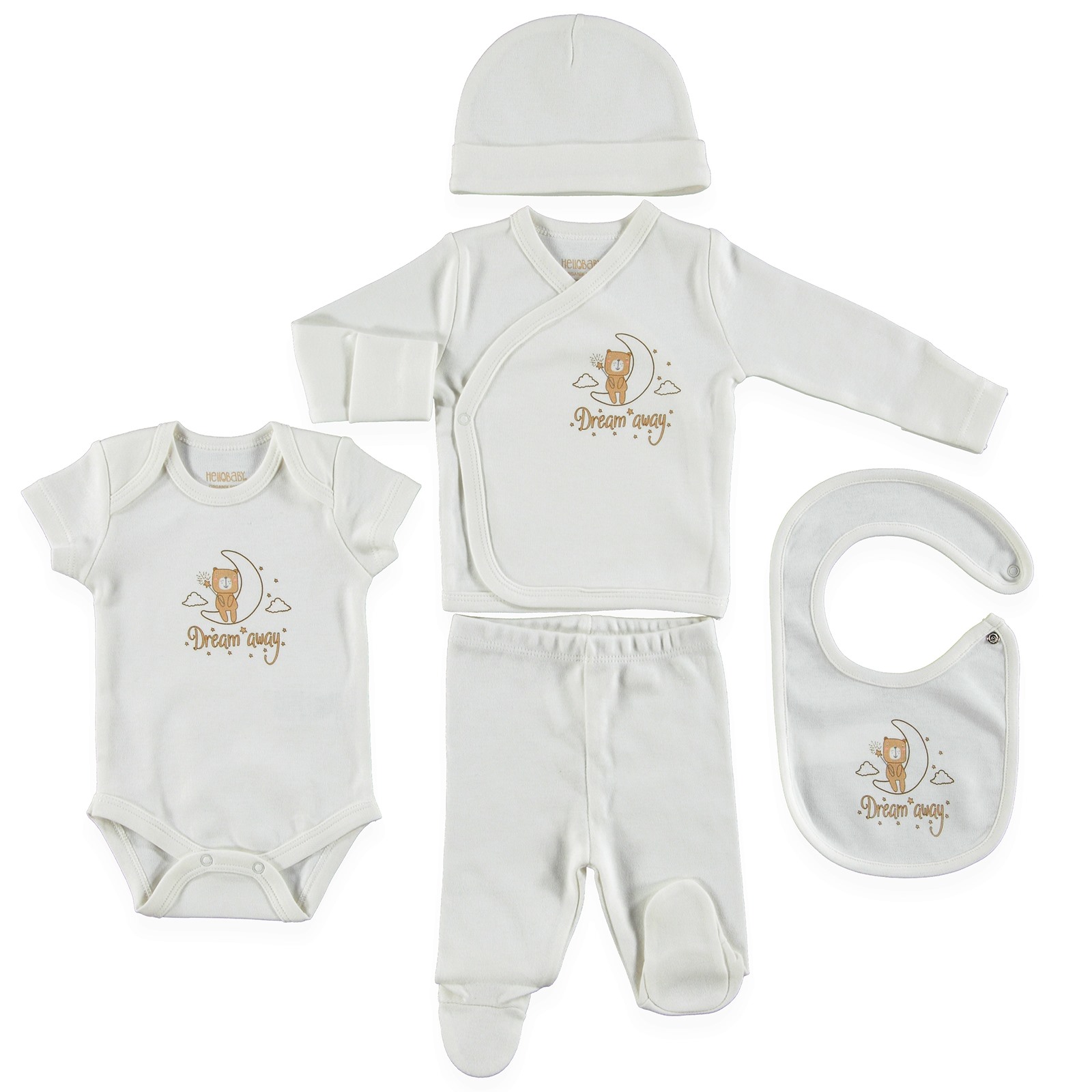 HelloBaby Organic Boxed Newborn Hospital Pack 5 pcs