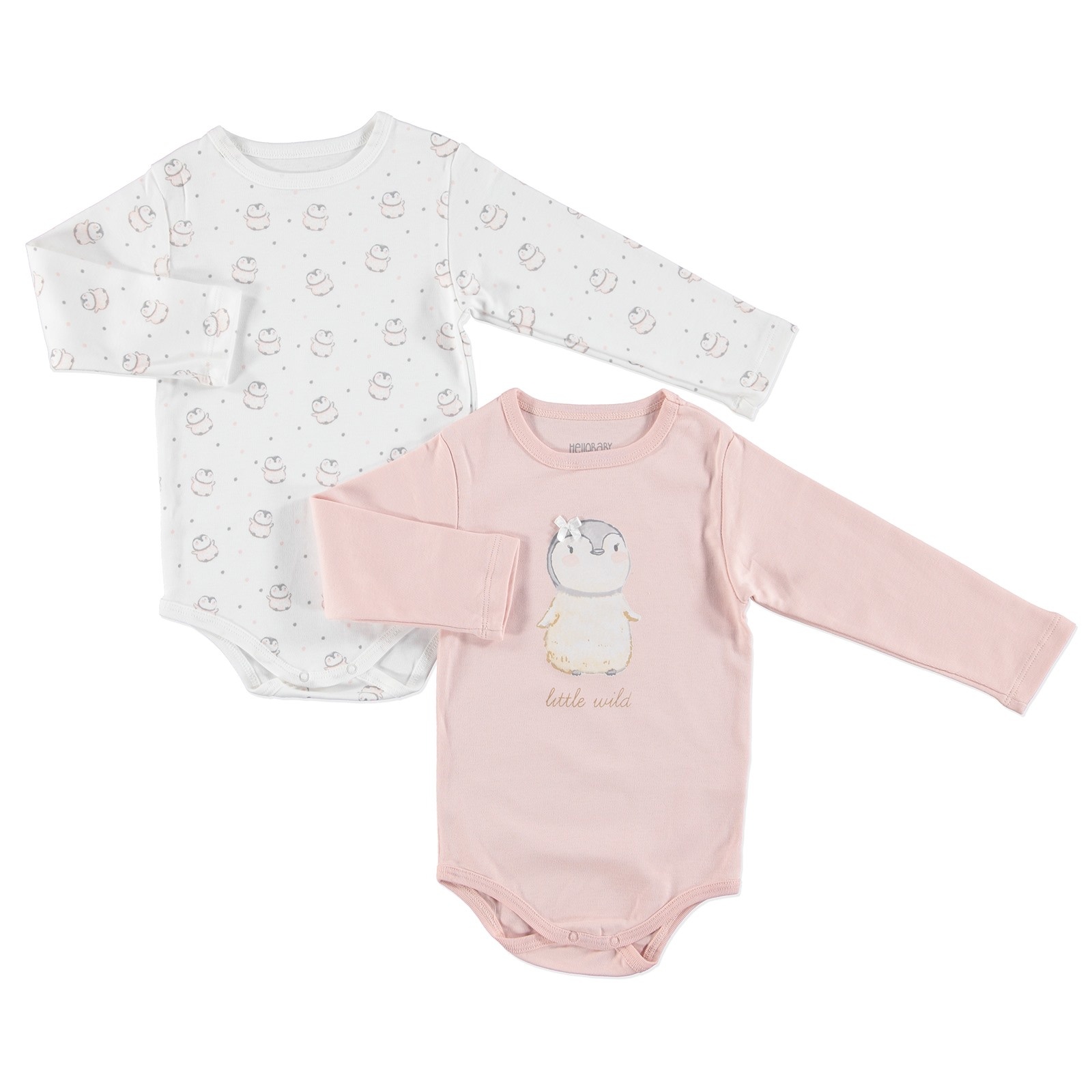 HelloBaby Penguin Theme Baby Long Sleeve Bodysuit