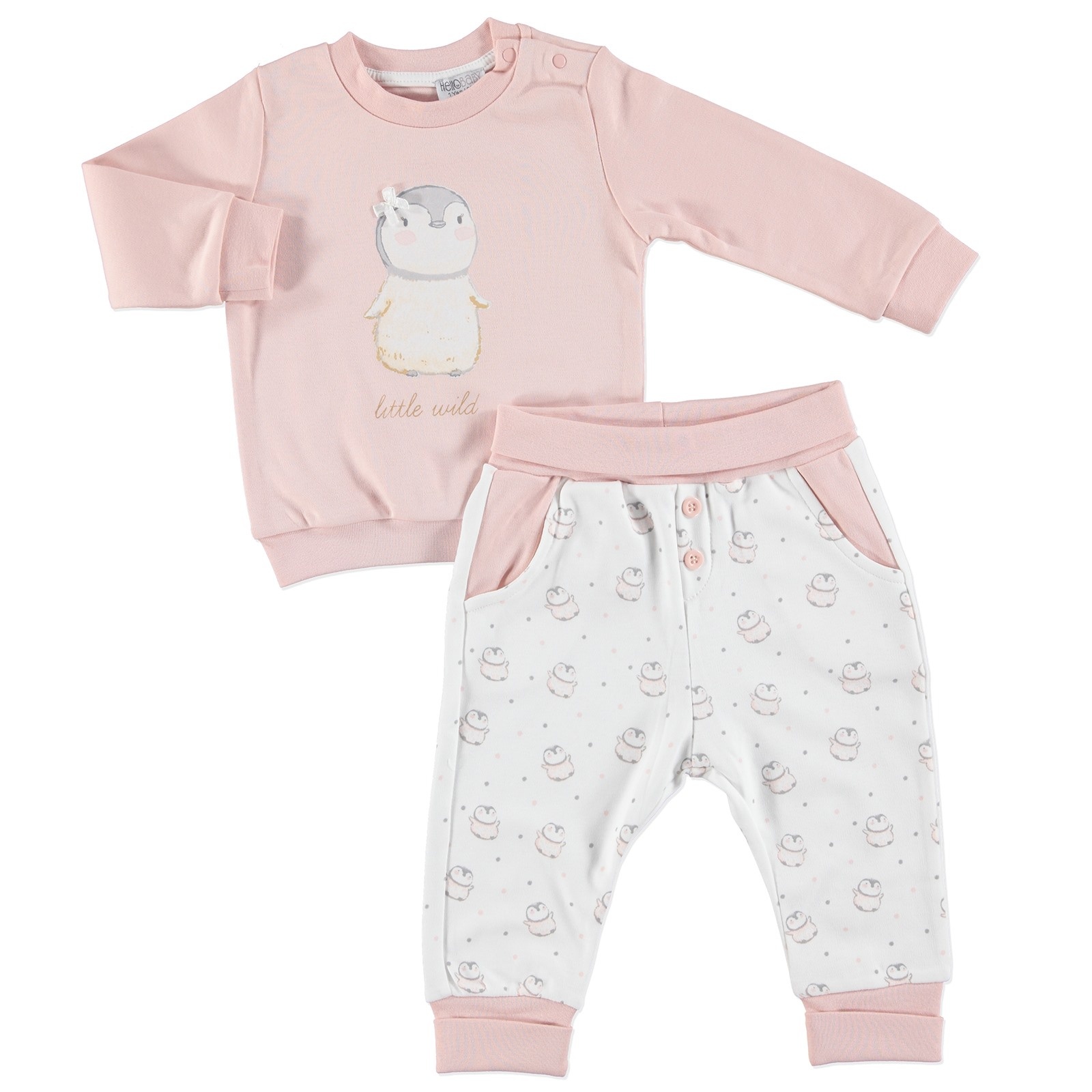 HelloBaby Penguin Theme Baby Tracksuit Set