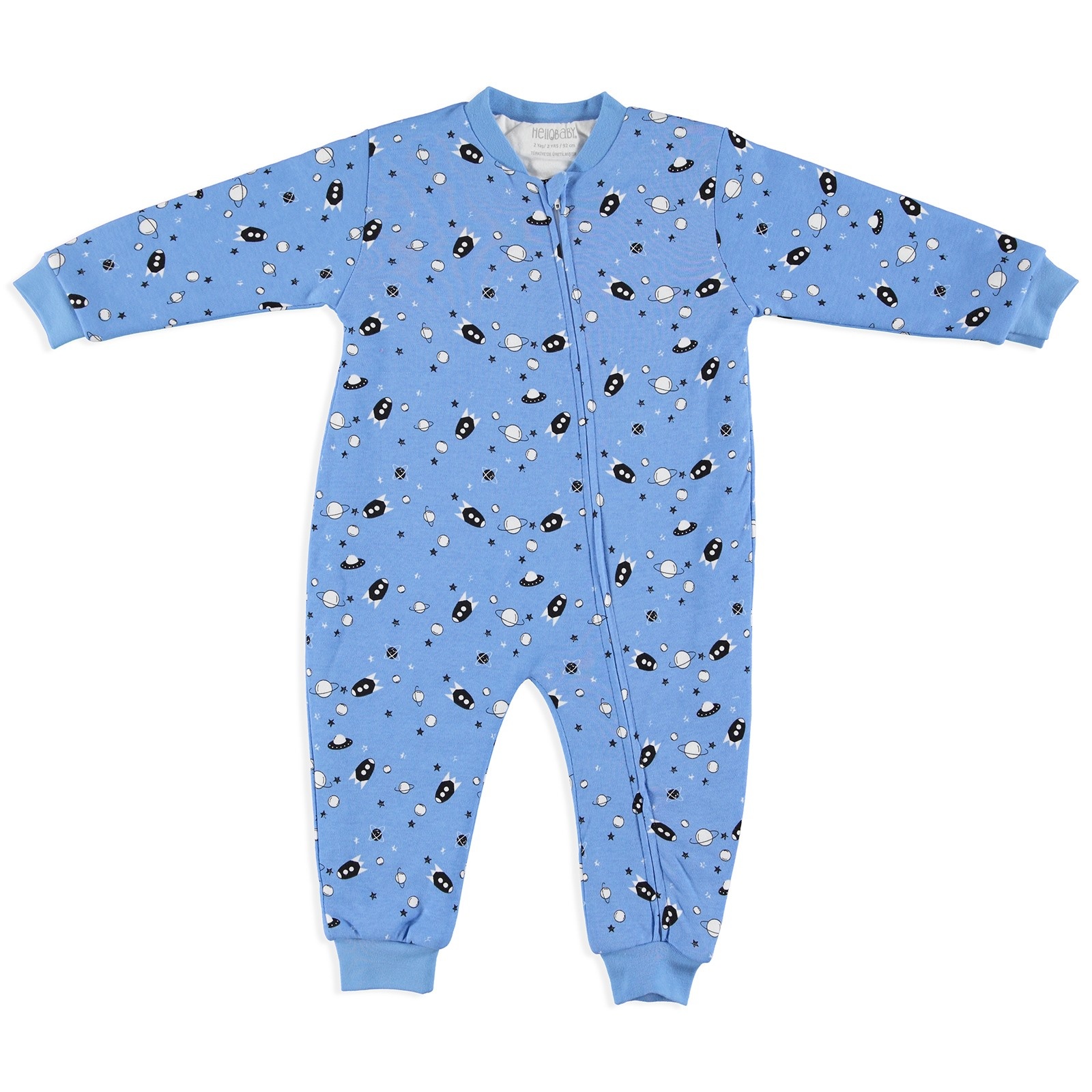 HelloBaby Rocket Printed Baby Sleepsuit Romper
