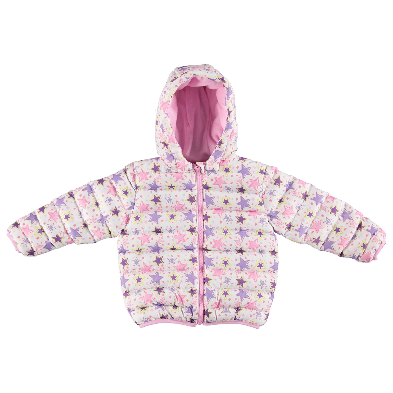 HelloBaby Winter Star Printed Baby Hoodie Zippered Coat