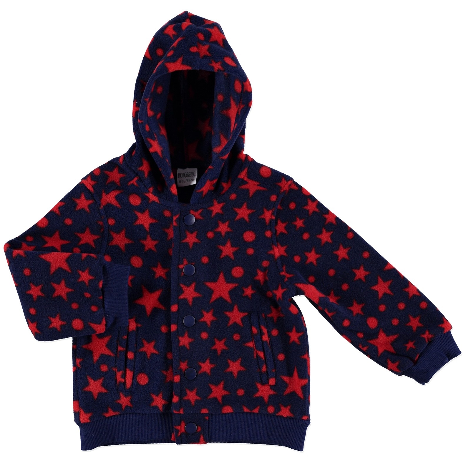 HelloBaby Winter Zippered Baby Hoodie Polar Cardigan