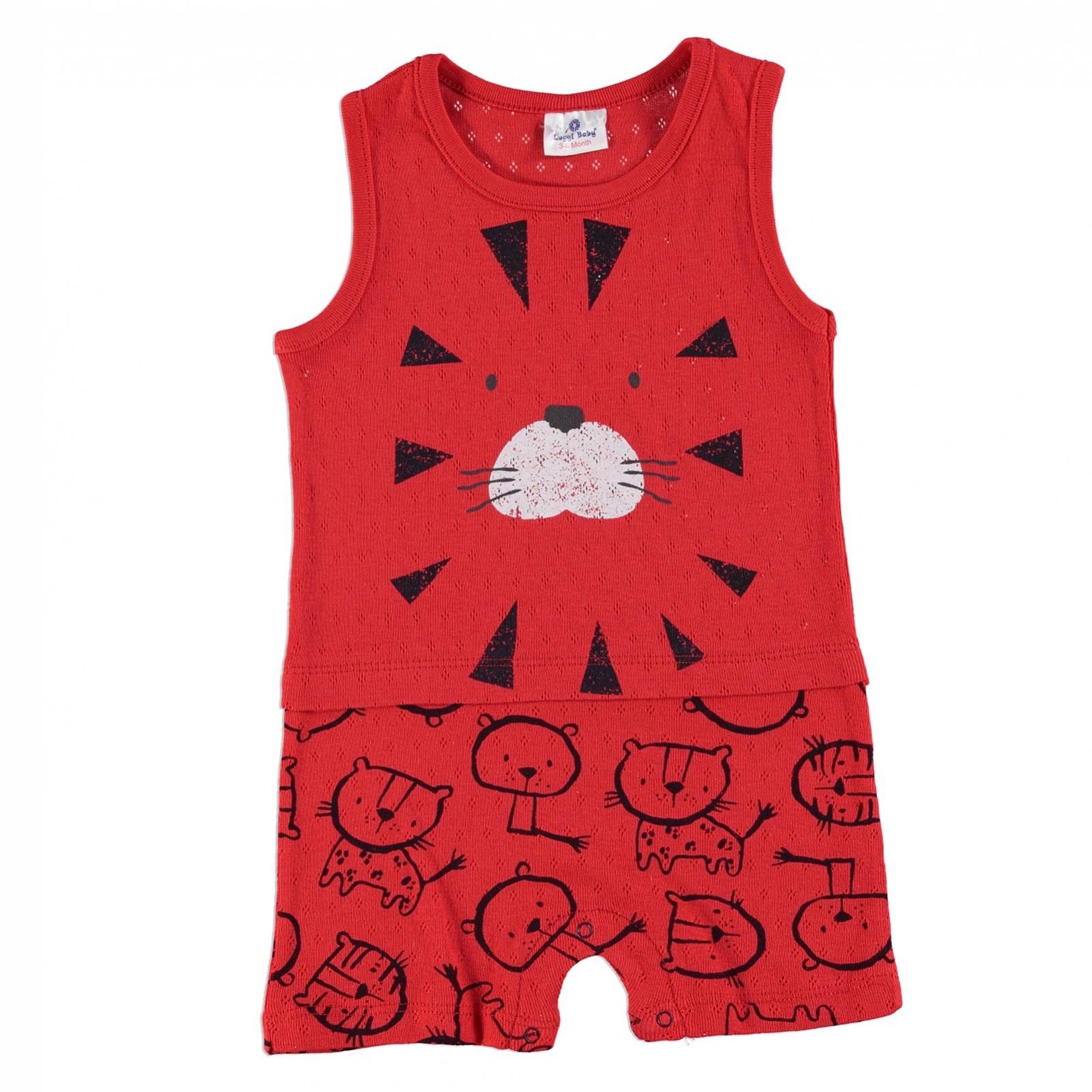 Luggi Summer Little Lion Baby Boy Sleeveless Short Romper