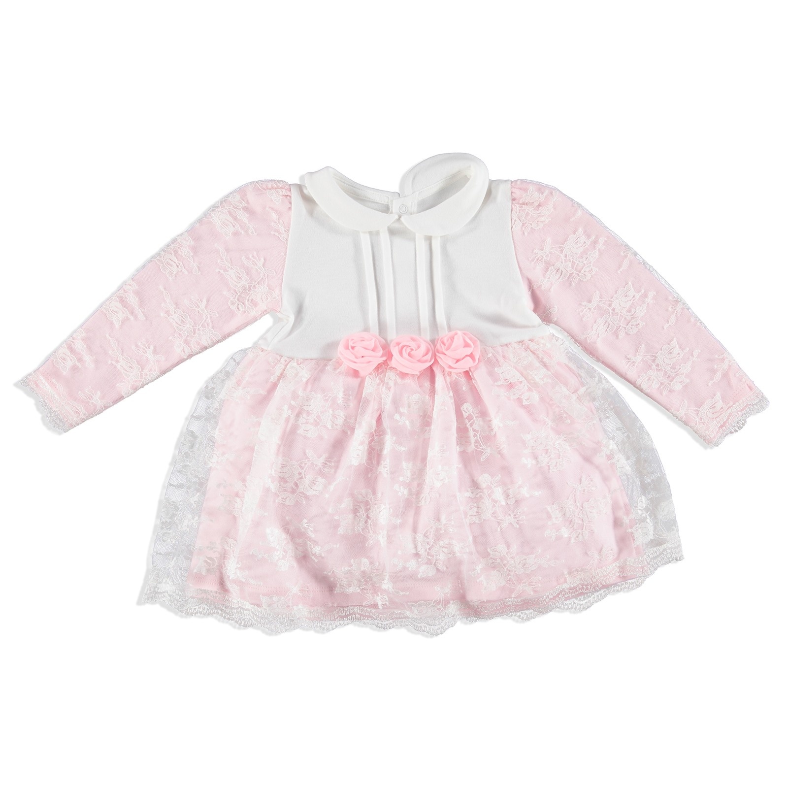 Mymio Baby Flower Interlock Petter Pan Collar Dress