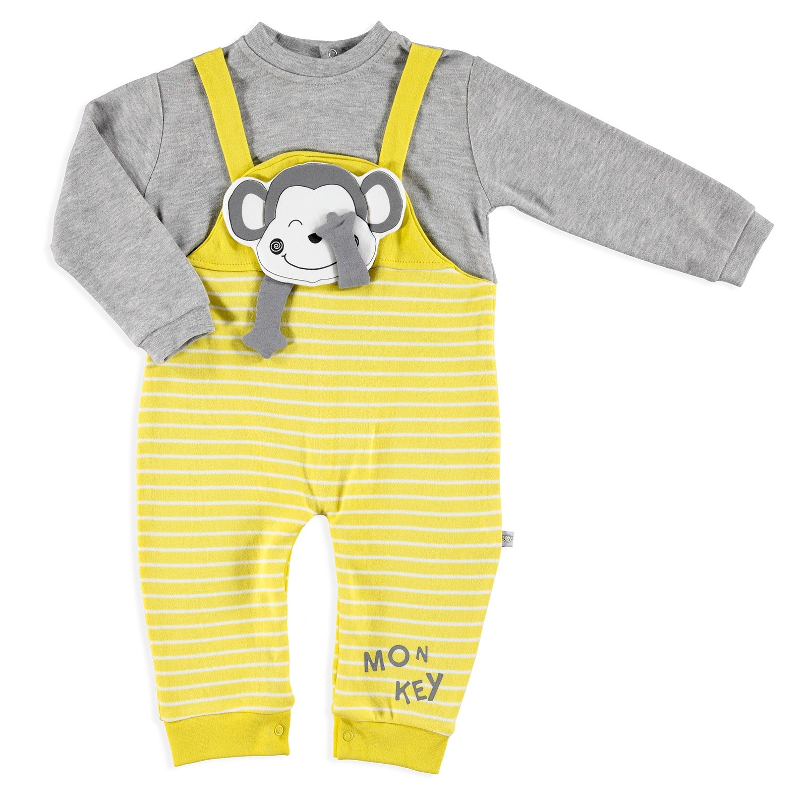 Mymio Fun Monkey Baby Sweatshirt Jumpsuit Set