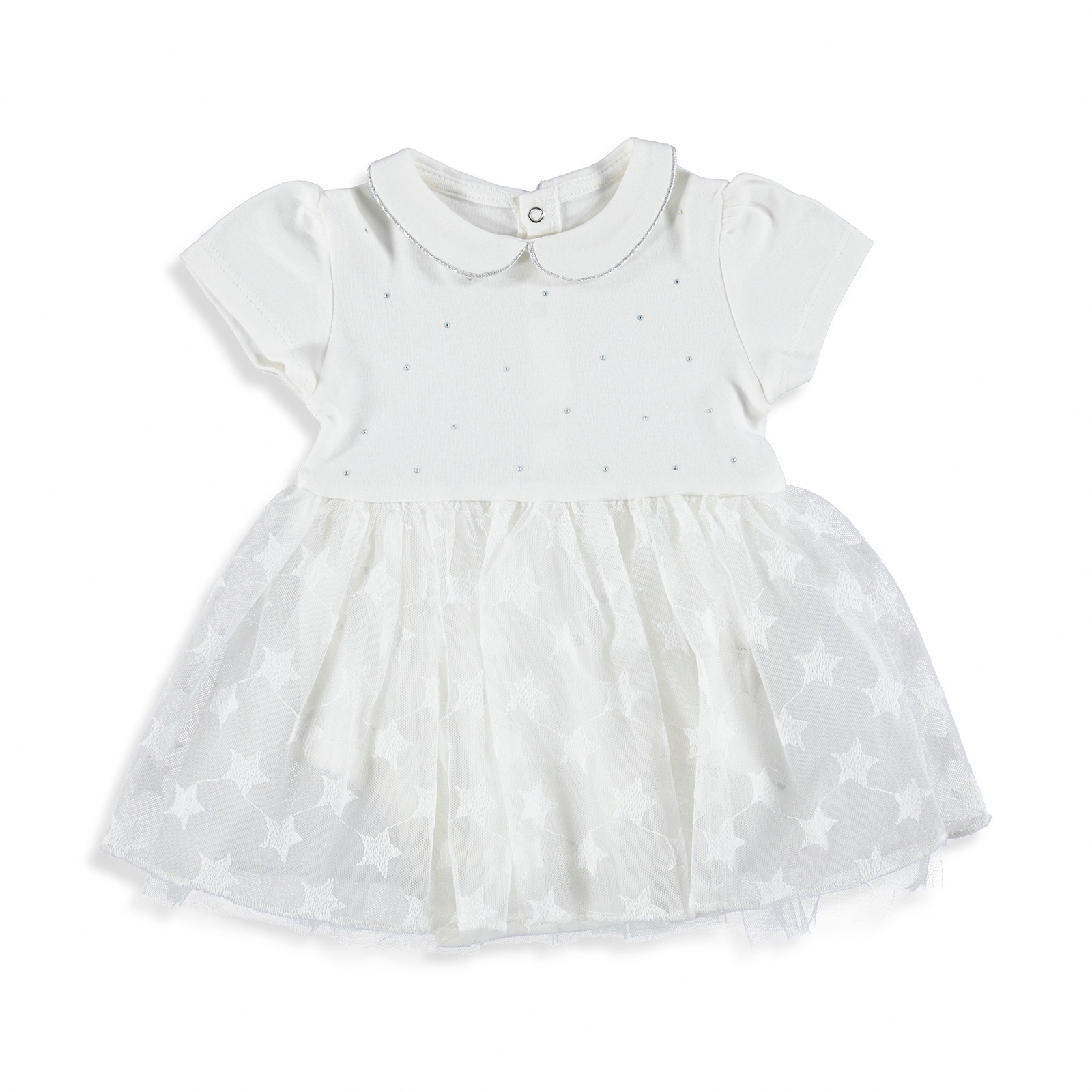 Mymio Star Detailed Baby Girl Tulle Skirt Dress