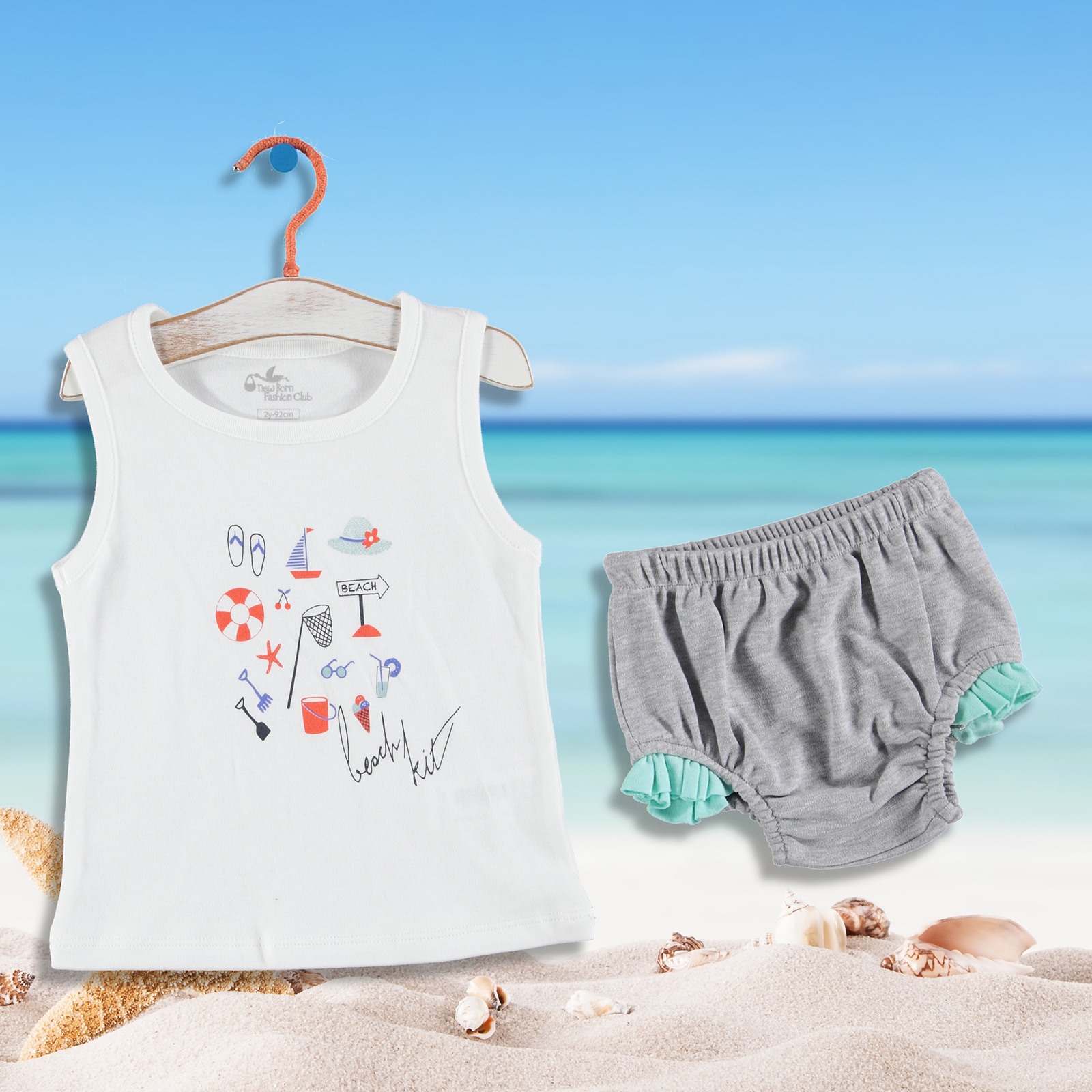 Newborn Fashion Club Fun Summer Baby Shirt Panty