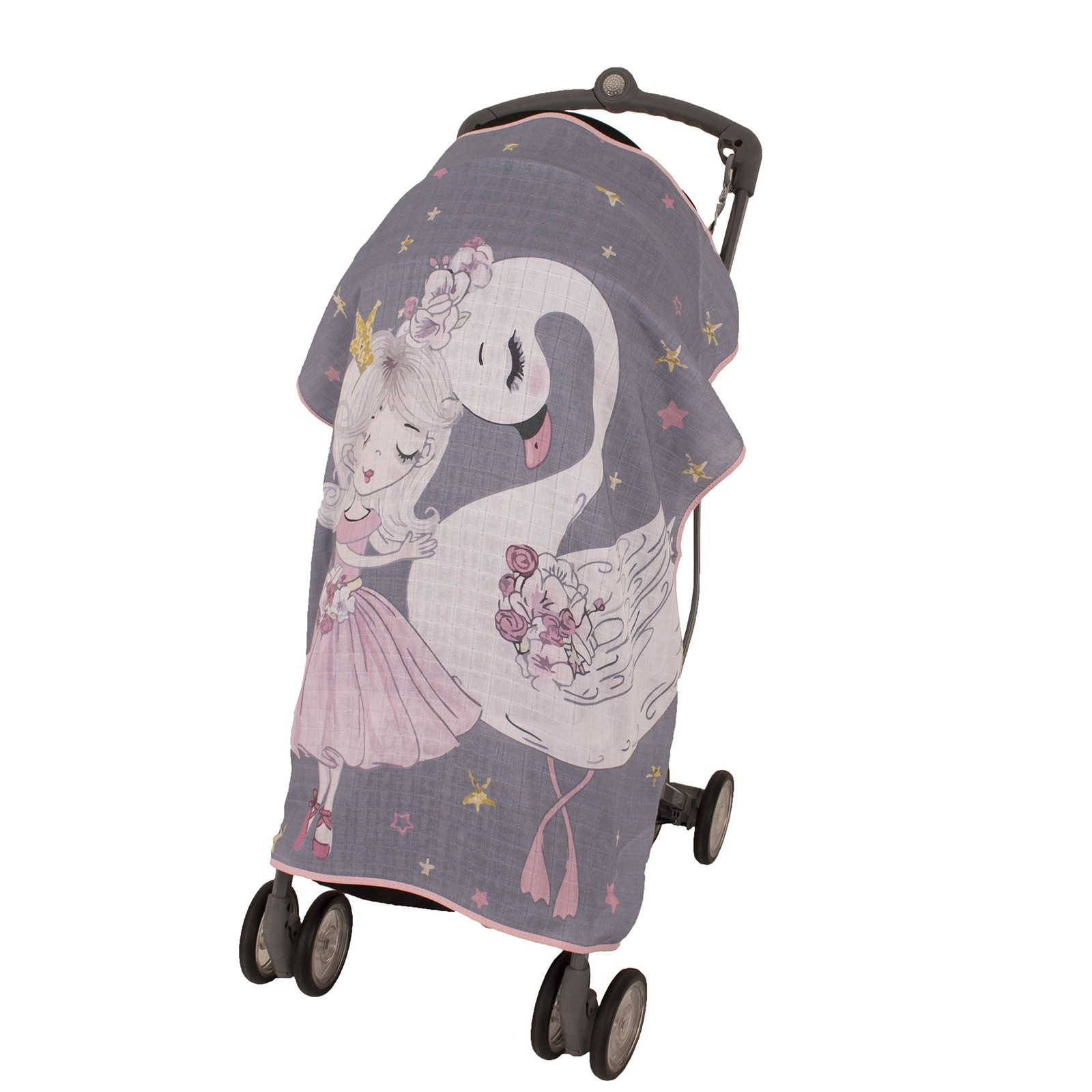 Sevi Bebe Pano Printed Muslin Baby Stroller's Cover