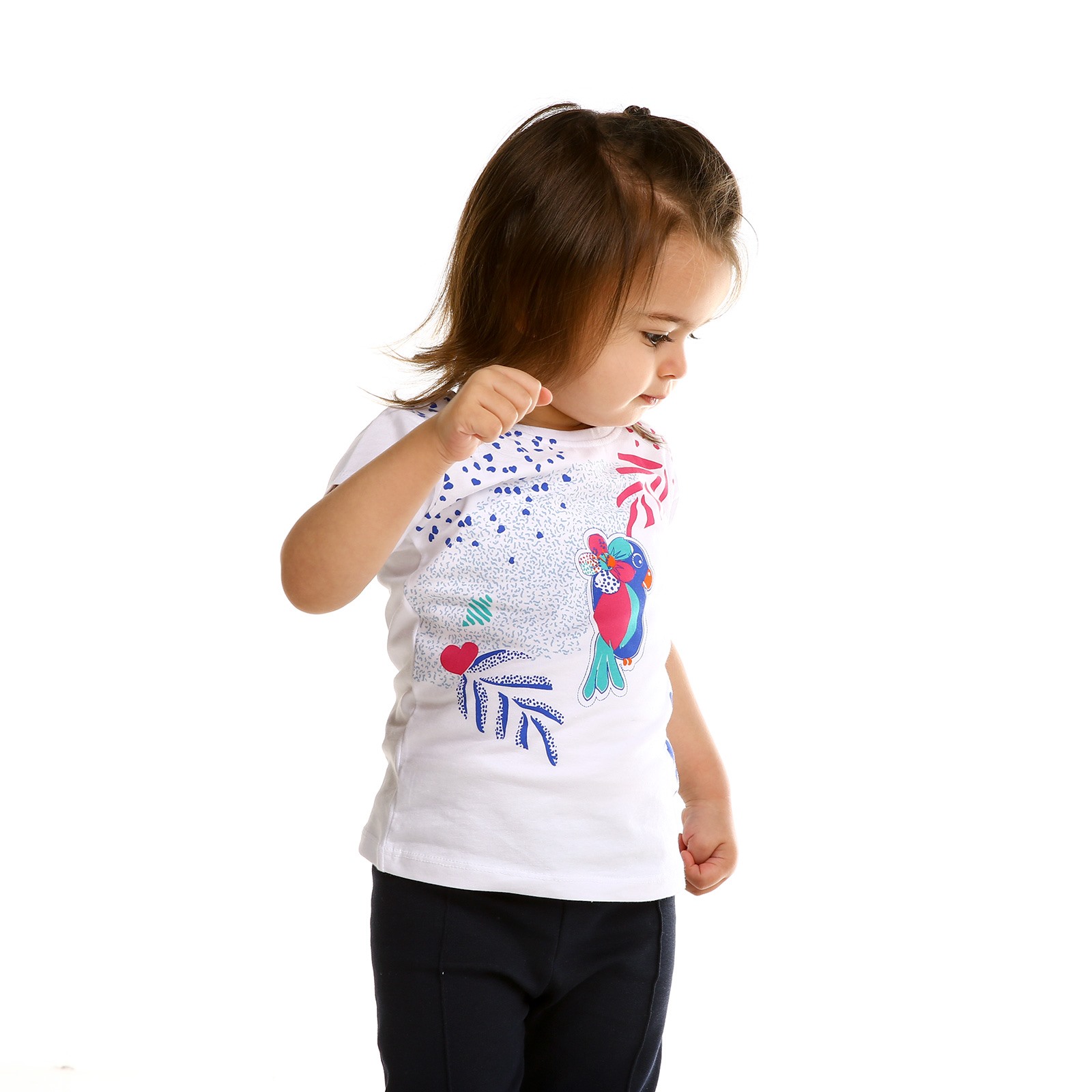 Tuffy Crew Neck Color Baby Girl Tshirt