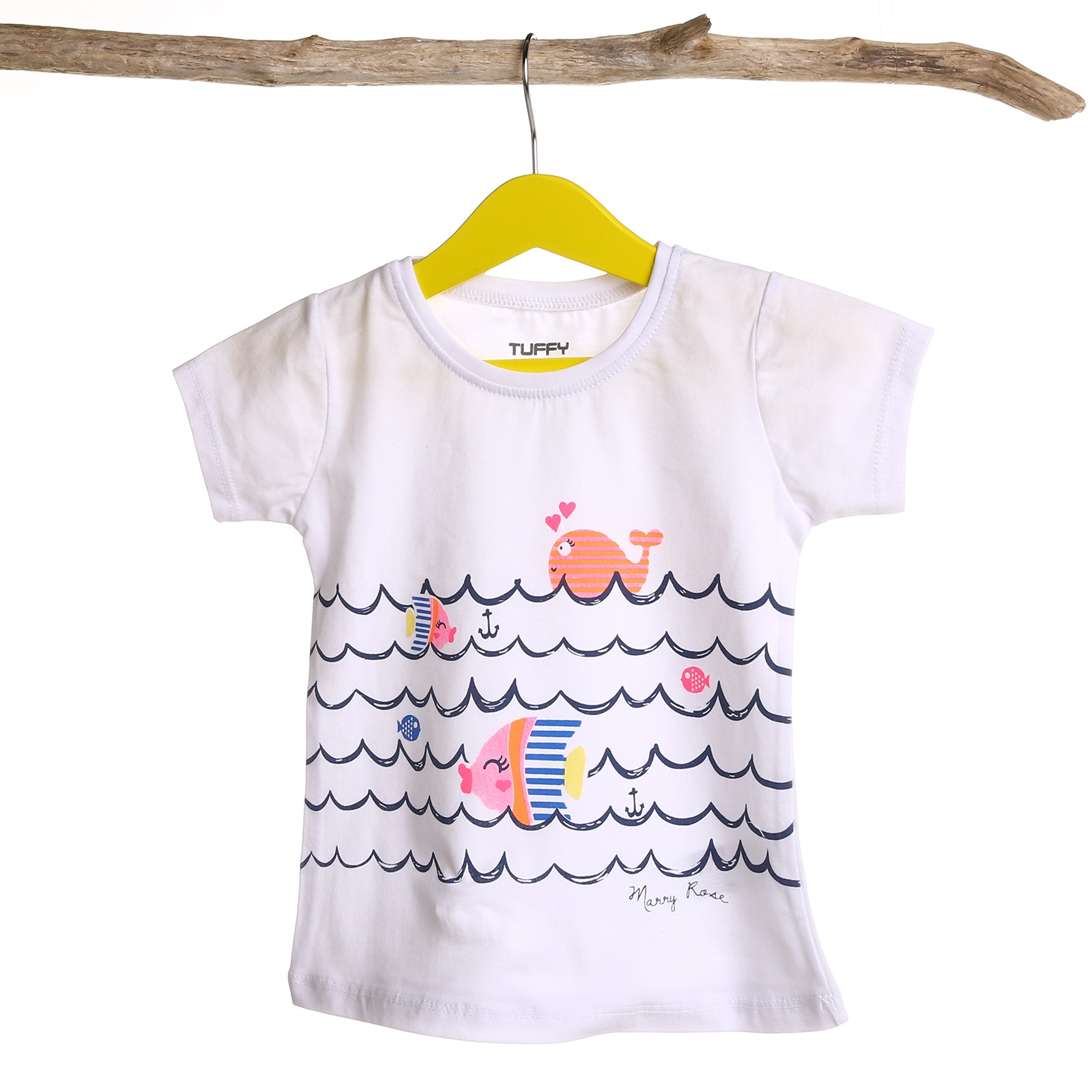 Tuffy Crew Neck Fishes Baby Girl Tshirt