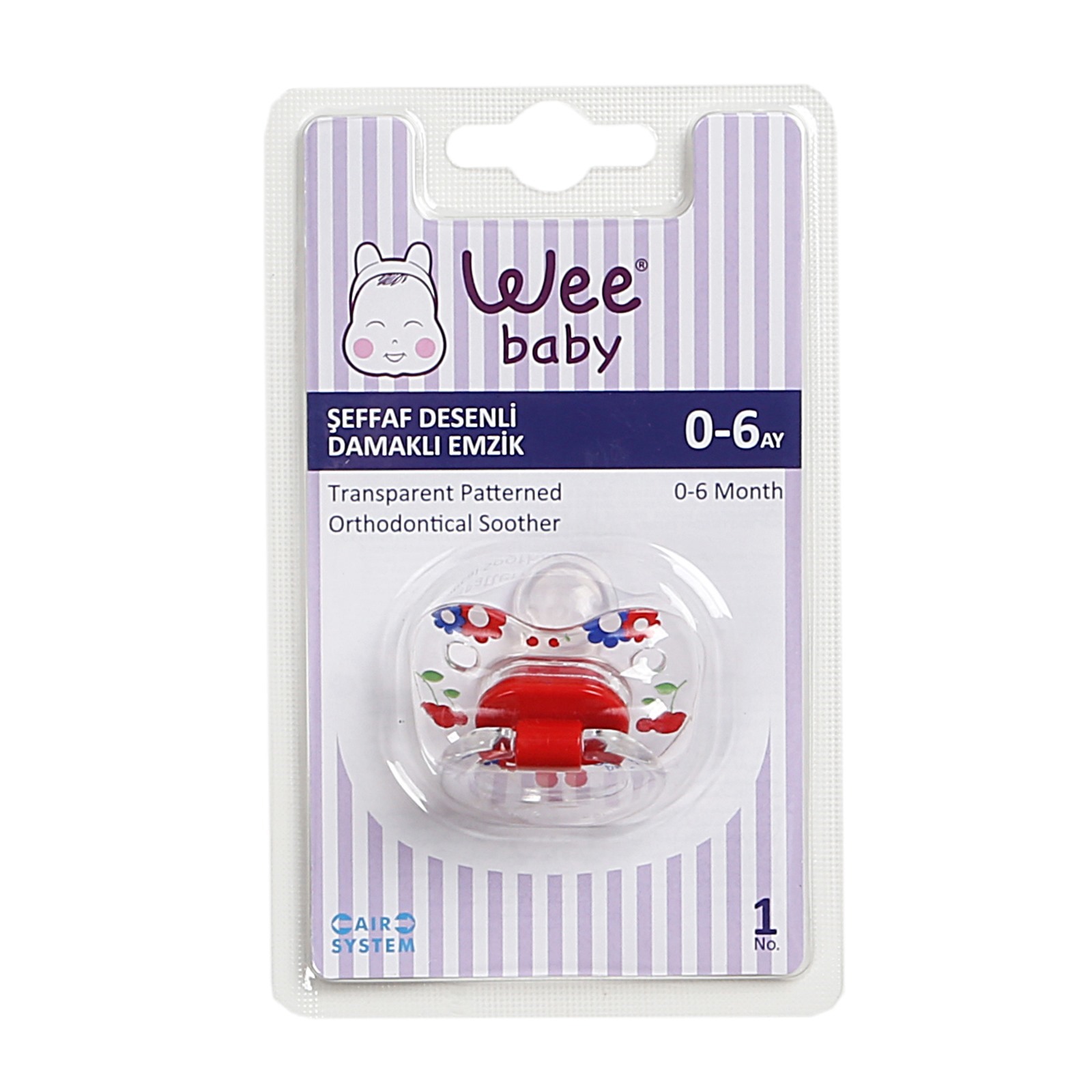 Wee Baby Transparent Patterned Orthodontical Soother
